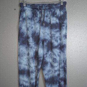 Old Navy Womens Blue Navy Tie Dye Sweat Jogger Pants Drawstring Size Small